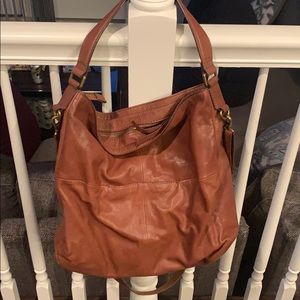 Leather Fossil boho bag